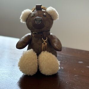 Coach leather bear key chain